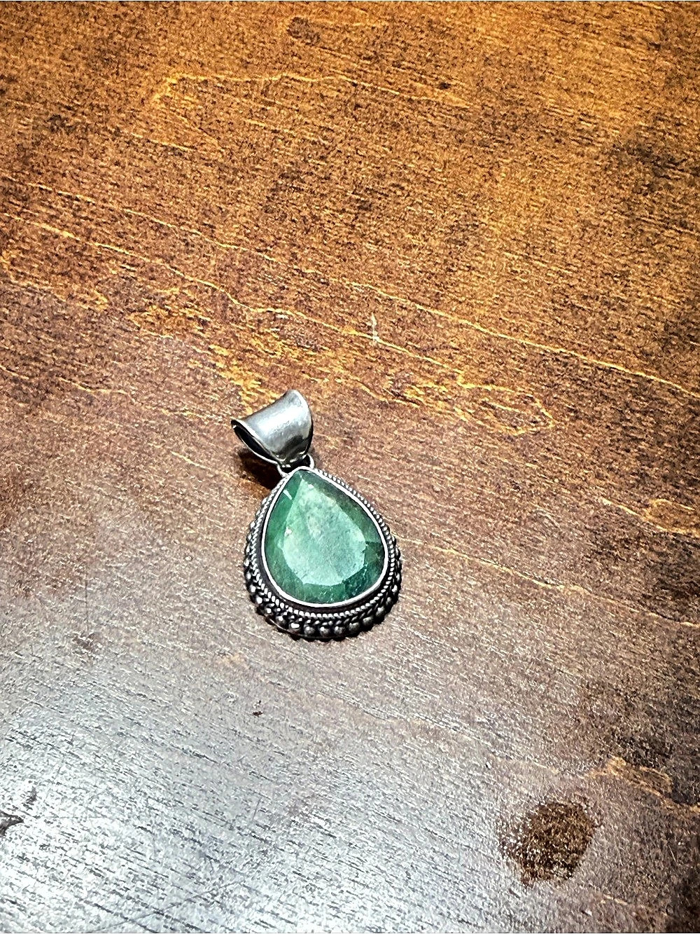 Samuel B. Green Stone Pendant Necklace